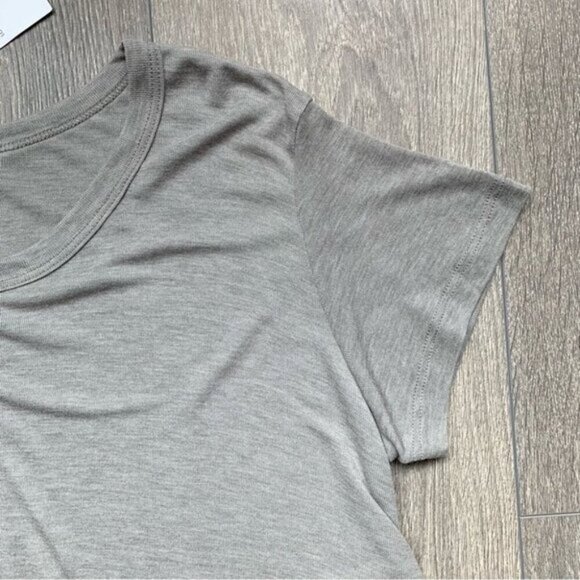 Revolve LNA Women’s T-shirt Ribbon Tee Asymmetric Hem Short Sleeve Tie up side S - Picture 8 of 16